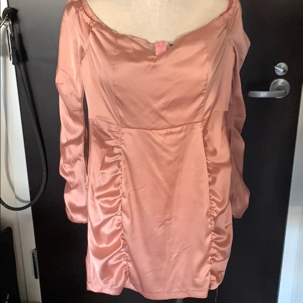 Pink silk dress